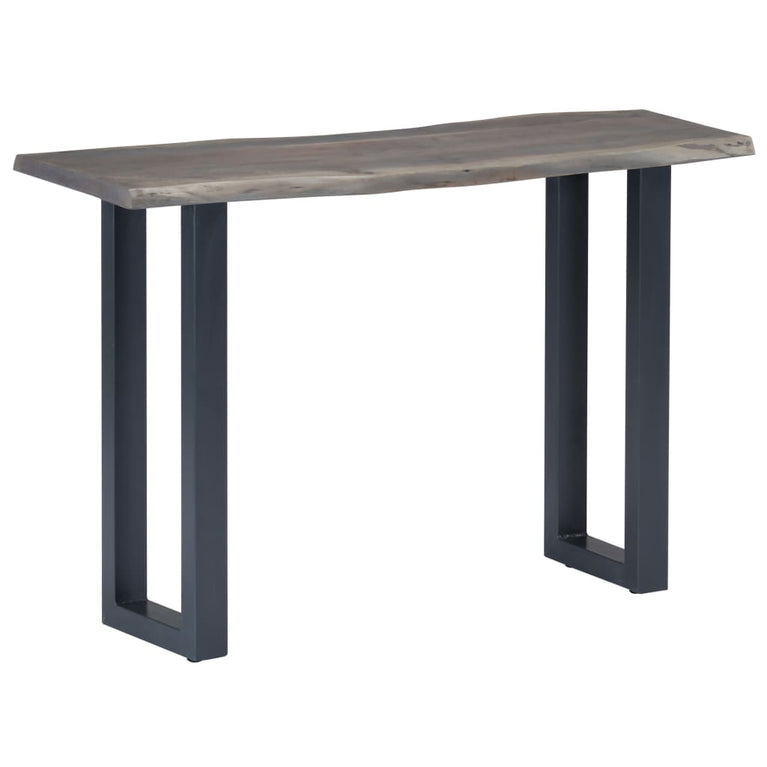 Wandtafel 115x35x76 cm massief acaciahout en ijzer grijs MeubelReus