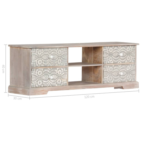 Tv-meubel 120x30x40 cm massief acaciahout MeubelReus