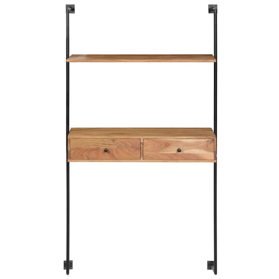 Wandbureau 90x40x170 cm massief acaciahout MeubelReus