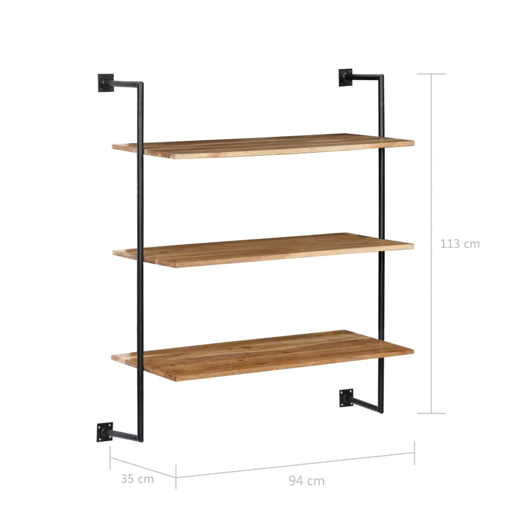 Wandschap 94x35x113 cm massief acaciahout MeubelReus