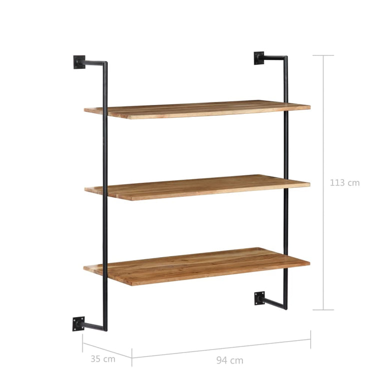 Wandschap 94x35x113 cm massief acaciahout MeubelReus
