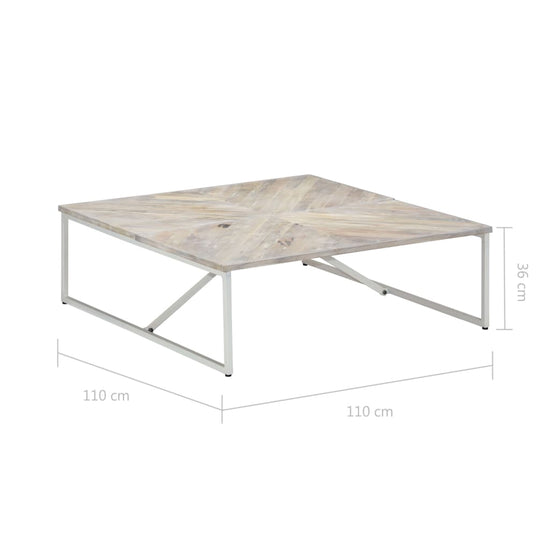 Salontafel 110x110x36 cm massief mangohout MeubelReus