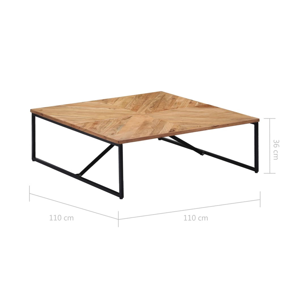 Salontafel 110x110x36 cm massief acaciahout MeubelReus