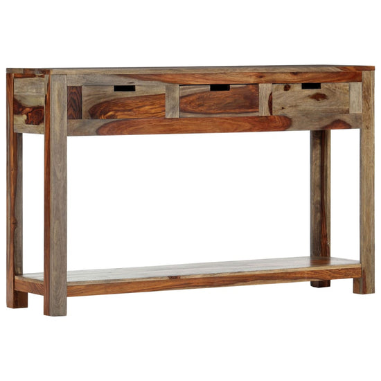 Wandtafel met 3 lades 120x30x75 cm massief sheeshamhout MeubelReus