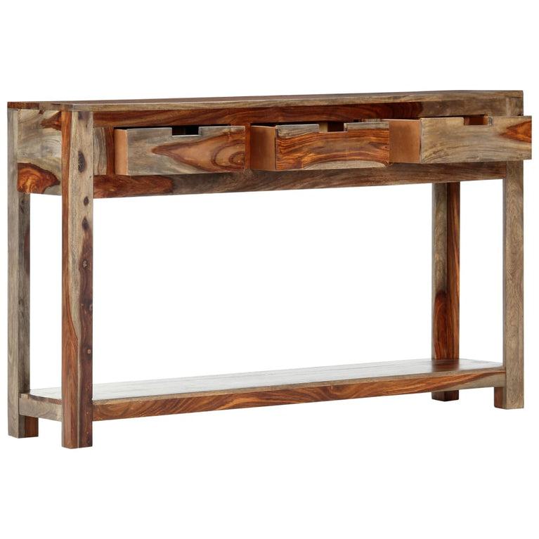 Wandtafel met 3 lades 120x30x75 cm massief sheeshamhout MeubelReus