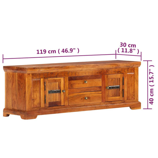 Tv-meubel 119x30x40 cm massief acaciahout MeubelReus