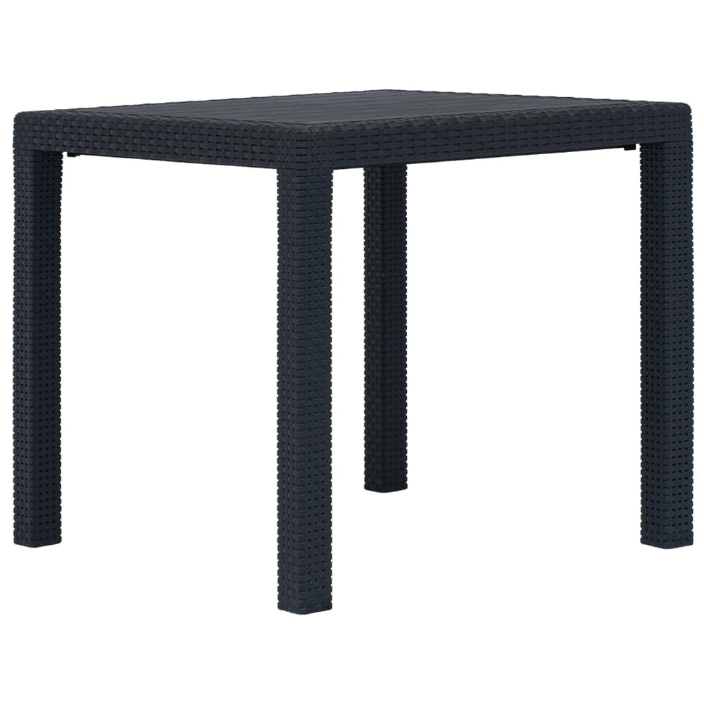 Tuintafel 79x79x72 cm rattan-look kunststof antraciet MeubelReus