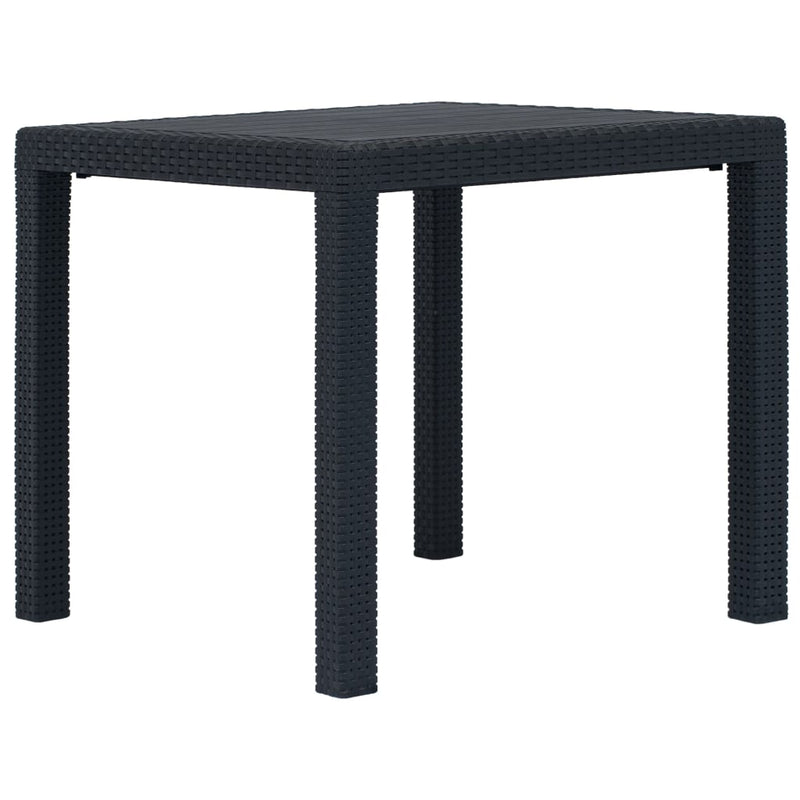 Tuintafel 79x79x72 cm rattan-look kunststof antraciet MeubelReus