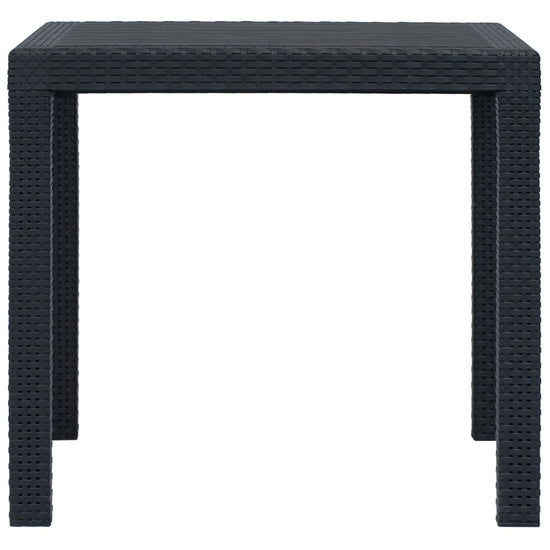Tuintafel 79x79x72 cm rattan-look kunststof antraciet MeubelReus