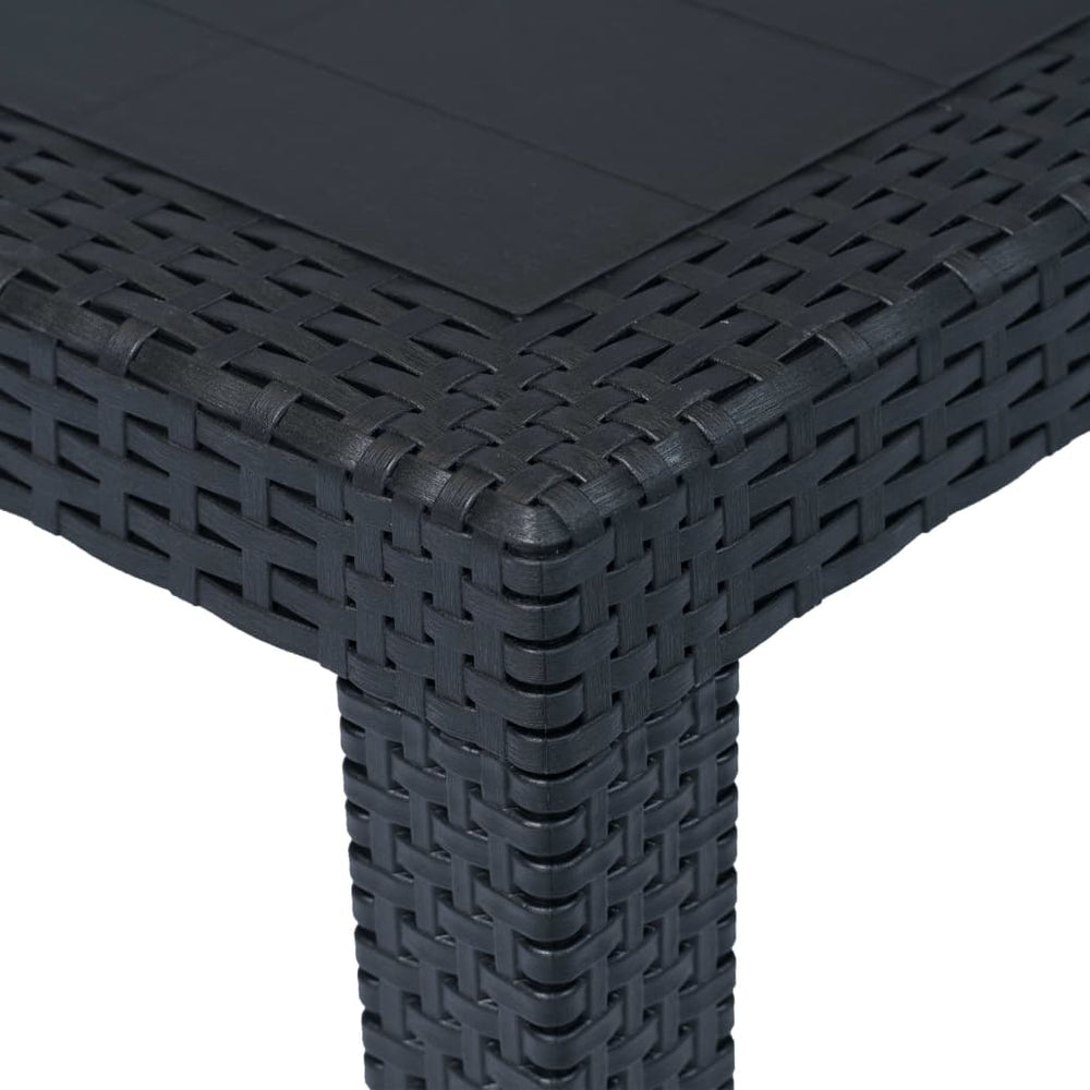 Tuintafel 79x79x72 cm rattan-look kunststof antraciet MeubelReus