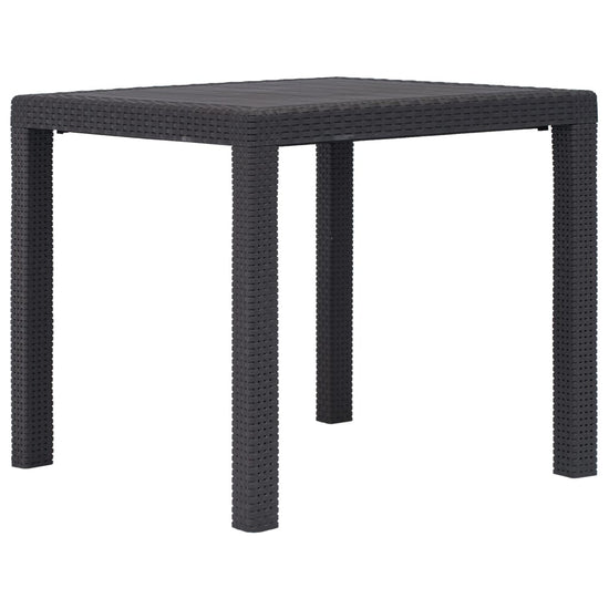 Tuintafel 79x79x72 cm rattan-look kunststof bruin MeubelReus