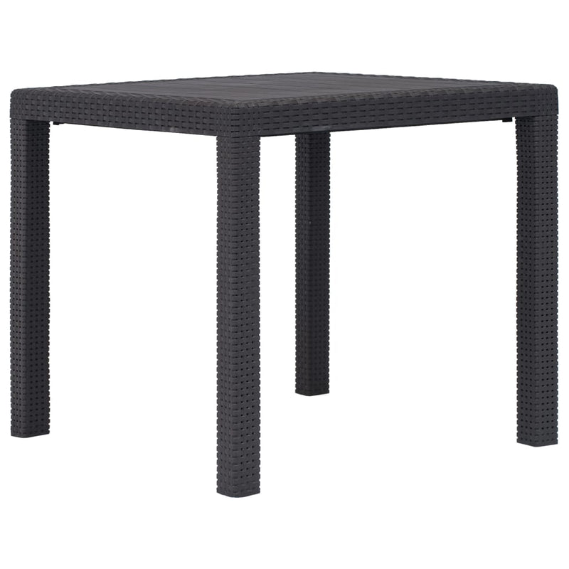 Tuintafel 79x79x72 cm rattan-look kunststof bruin MeubelReus