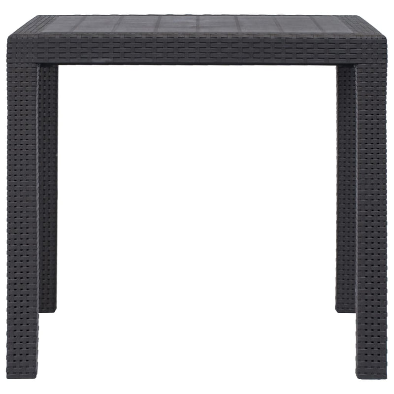 Tuintafel 79x79x72 cm rattan-look kunststof bruin MeubelReus