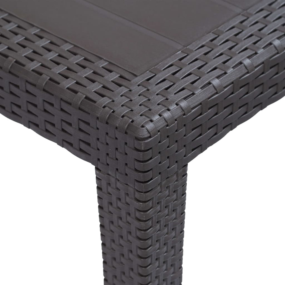 Tuintafel 79x79x72 cm rattan-look kunststof bruin MeubelReus