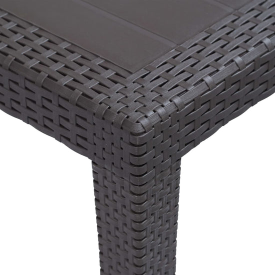 Tuintafel 79x79x72 cm rattan-look kunststof bruin MeubelReus