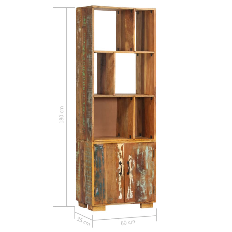 Boekenkast 60x35x180 cm massief gerecycled hout MeubelReus