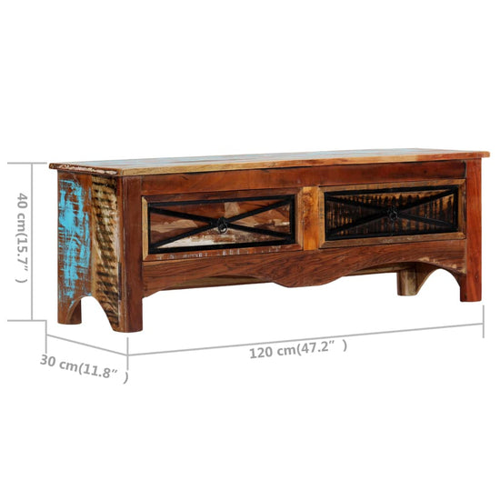 Tv-meubel 120x30x40 cm massief gerecycled hout MeubelReus