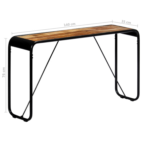 Wandtafel 140x35x76 cm massief ruw mangohout MeubelReus