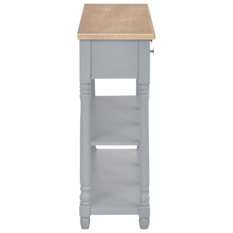Wandtafel 120x30x76 cm MDF grijs MeubelReus
