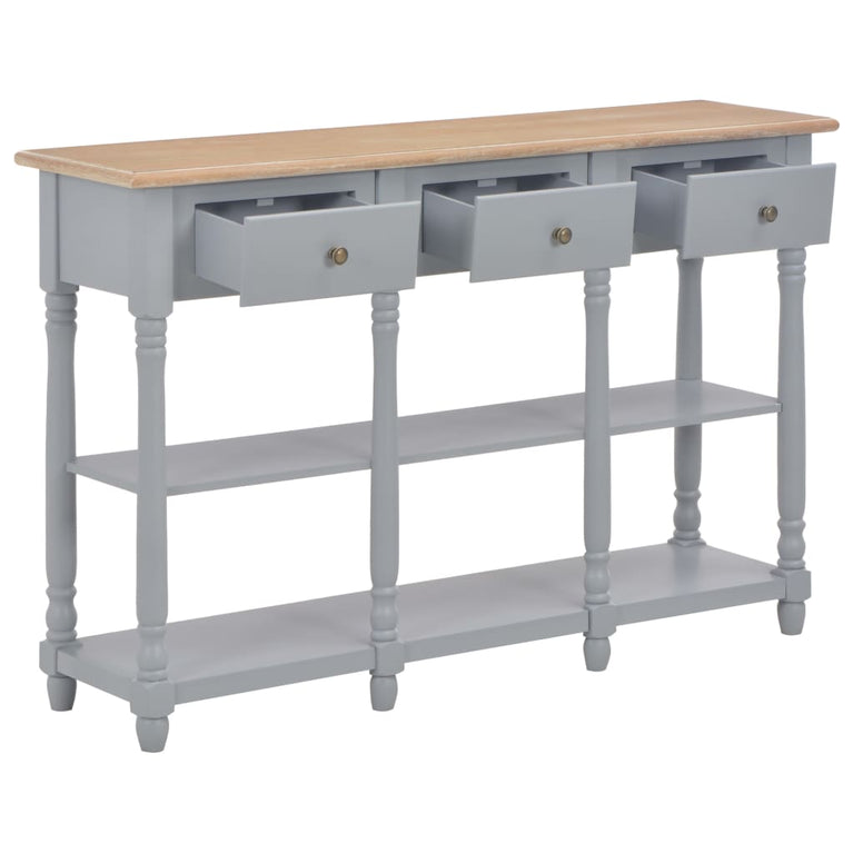 Wandtafel 120x30x76 cm MDF grijs MeubelReus