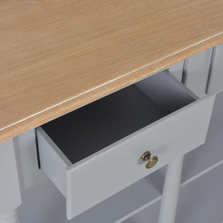 Wandtafel 120x30x76 cm MDF grijs MeubelReus