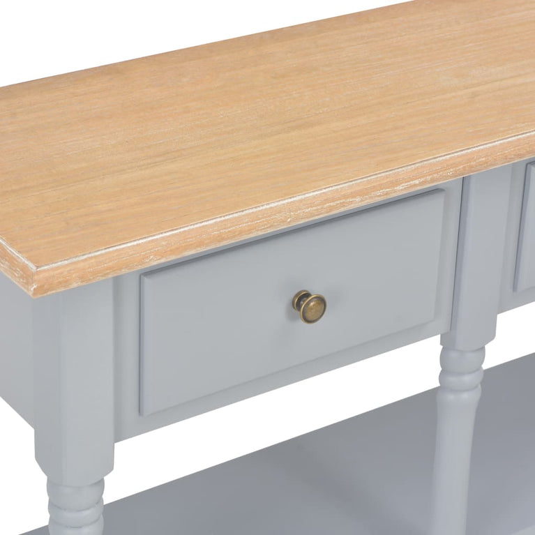 Wandtafel 120x30x76 cm MDF grijs MeubelReus