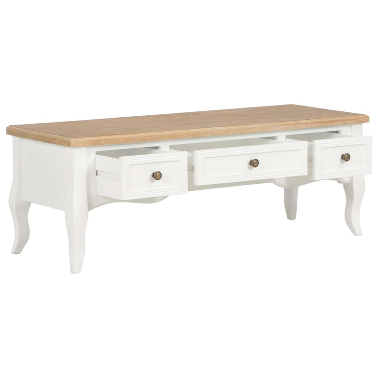 Tv-meubel 100x35x35 cm hout wit