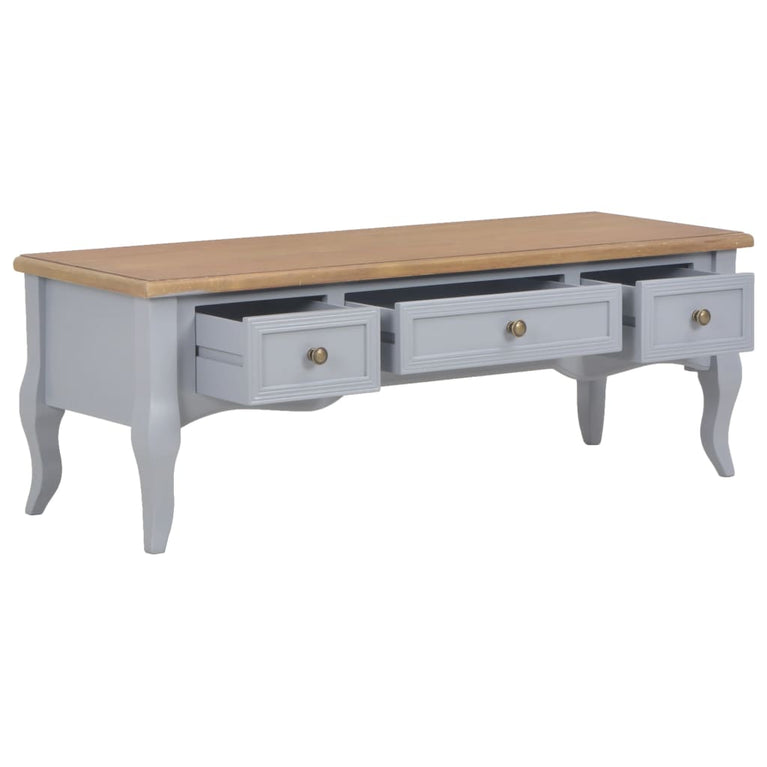 Tv-meubel 100x35x35 cm hout grijs