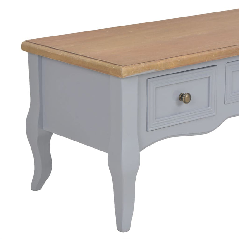 Tv-meubel 100x35x35 cm hout grijs