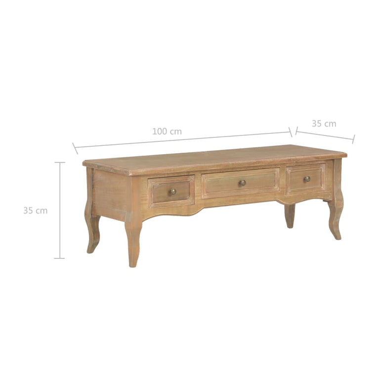 Tv-meubel 100x35x35 hout bruin