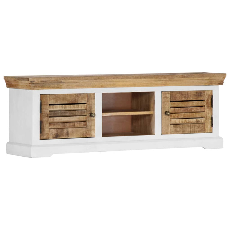 Tv-meubel 118x30x40 cm massief mangohout MeubelReus
