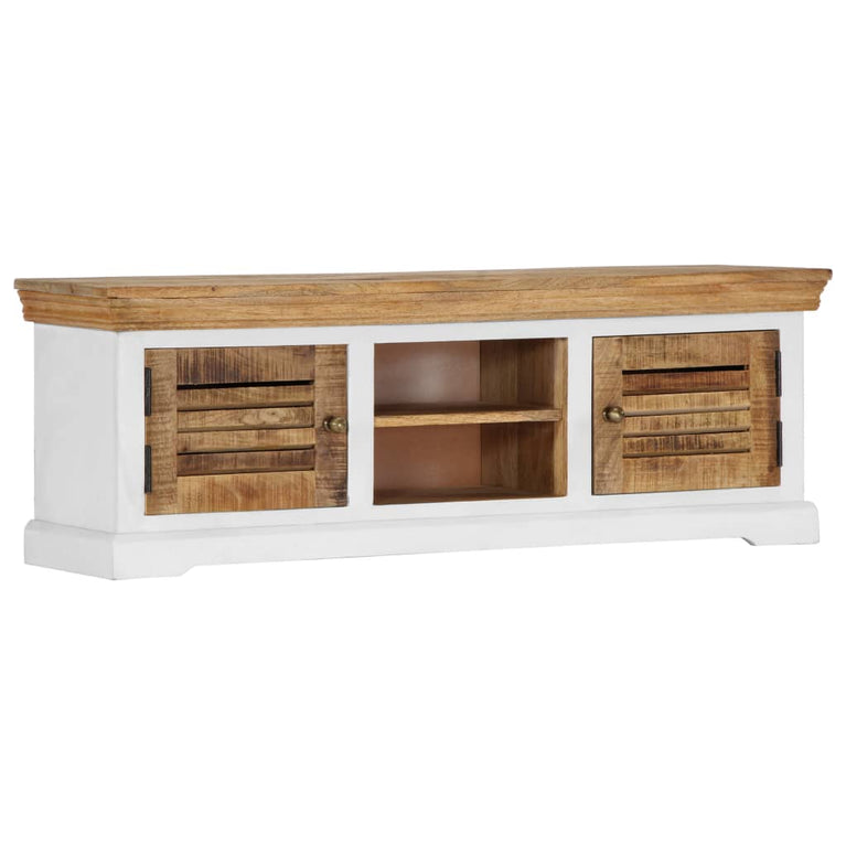 Tv-meubel 118x30x40 cm massief mangohout MeubelReus