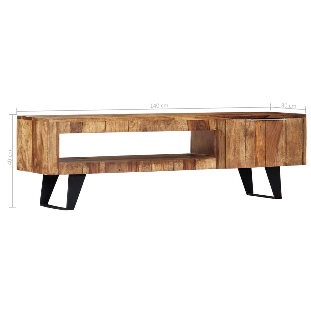 Tv meubel 140x30x40 massief sheeshamhout MeubelReus