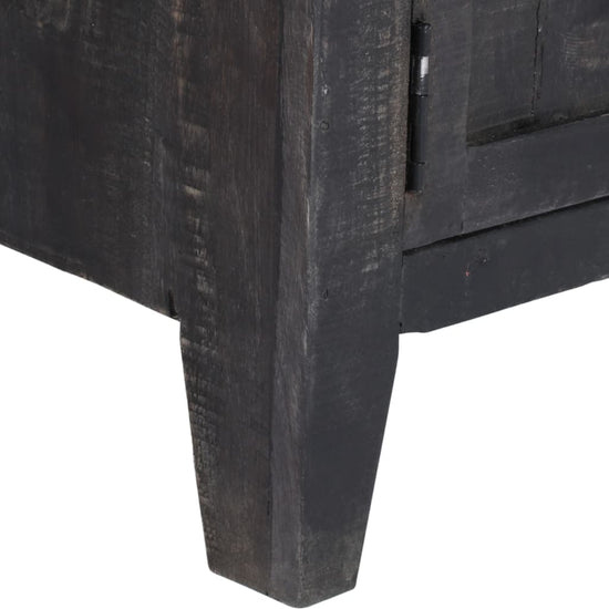 Tv-meubel 118x30x40 cm massief mangohout zwart MeubelReus