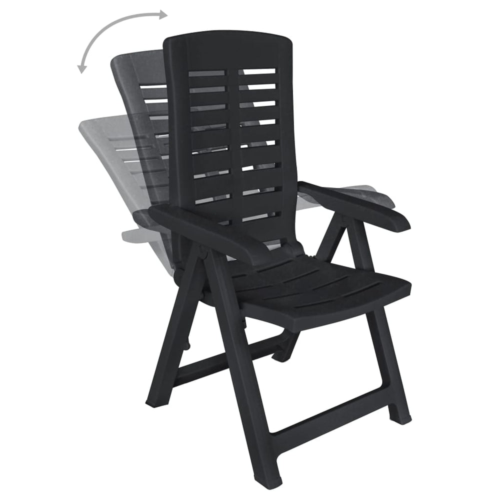 9-delige Tuinset kunststof antraciet MeubelReus