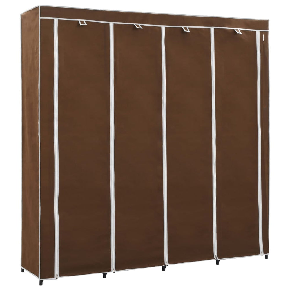 Kledingkast met 4 vakken 175x45x170 cm bruin MeubelReus
