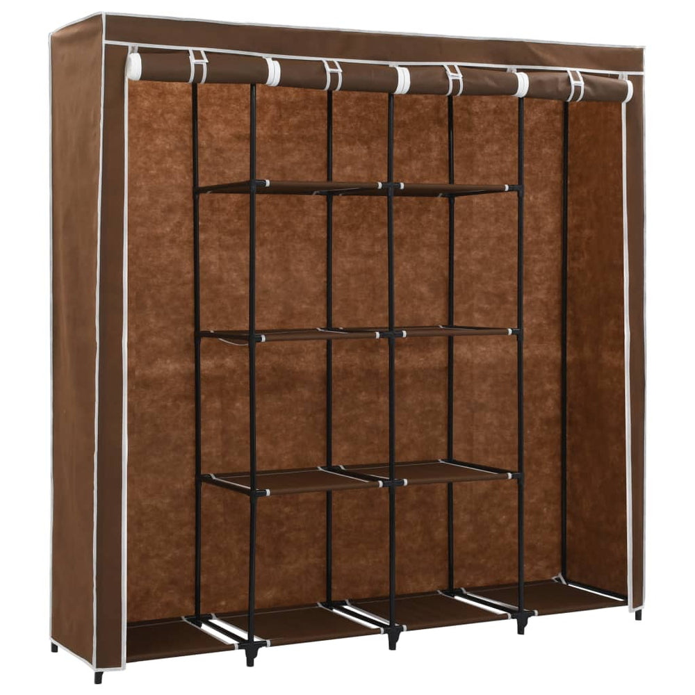 Kledingkast met 4 vakken 175x45x170 cm bruin MeubelReus