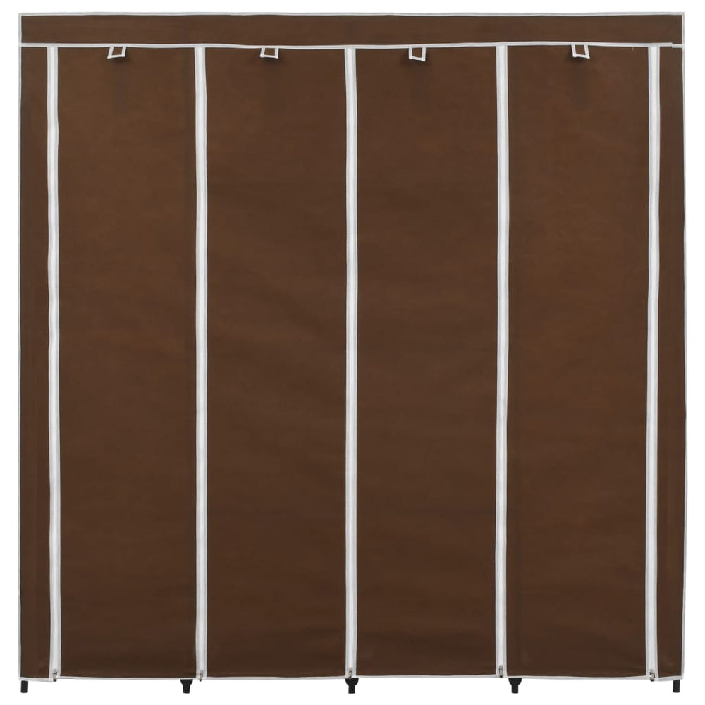 Kledingkast met 4 vakken 175x45x170 cm bruin MeubelReus
