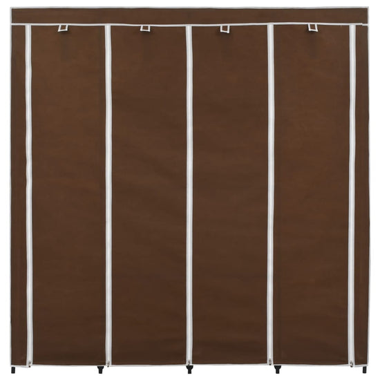 Kledingkast met 4 vakken 175x45x170 cm bruin MeubelReus