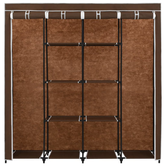 Kledingkast met 4 vakken 175x45x170 cm bruin MeubelReus