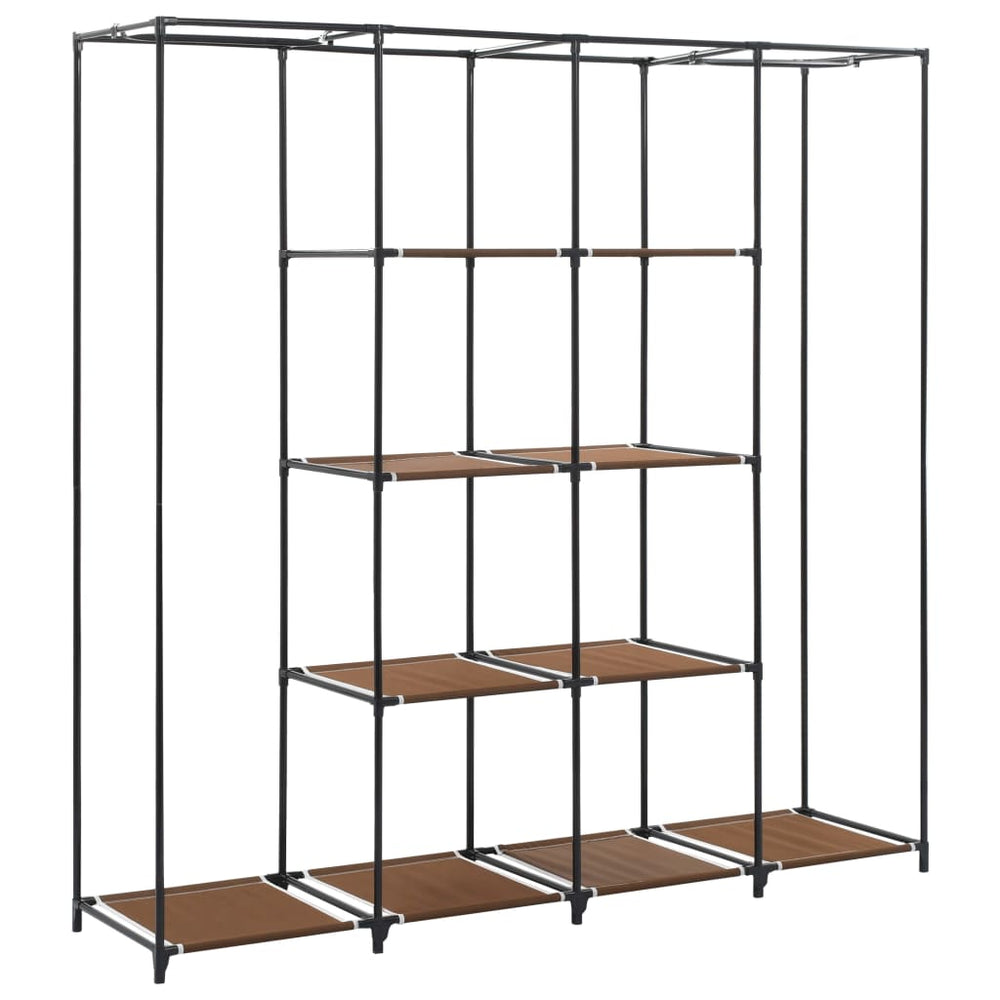 Kledingkast met 4 vakken 175x45x170 cm bruin MeubelReus