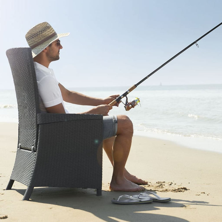 Keter Tuinstoelen 2 st verstelbaar Vermont grafietkleurig