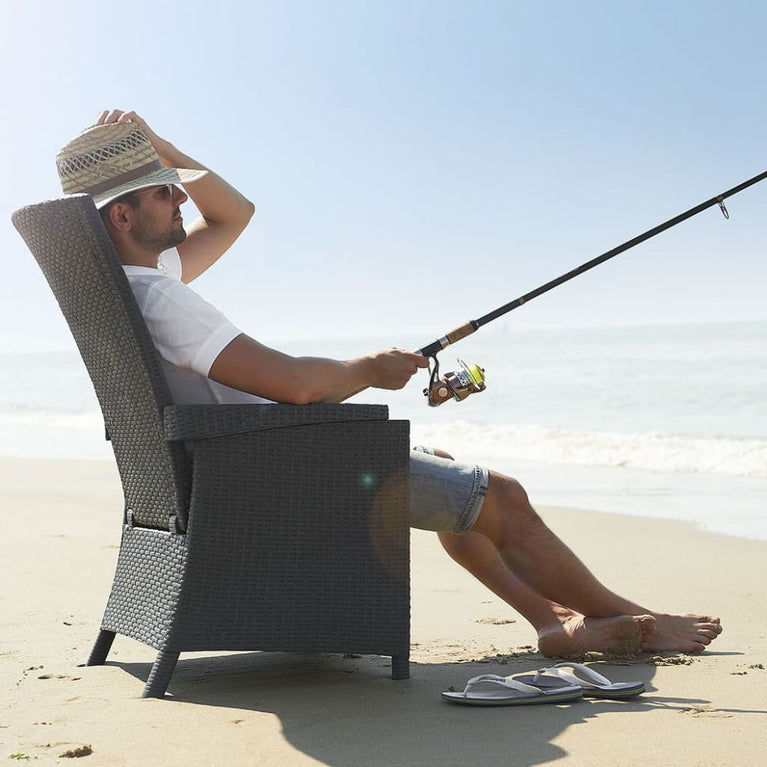 Keter Tuinstoelen 2 st verstelbaar Vermont grafietkleurig