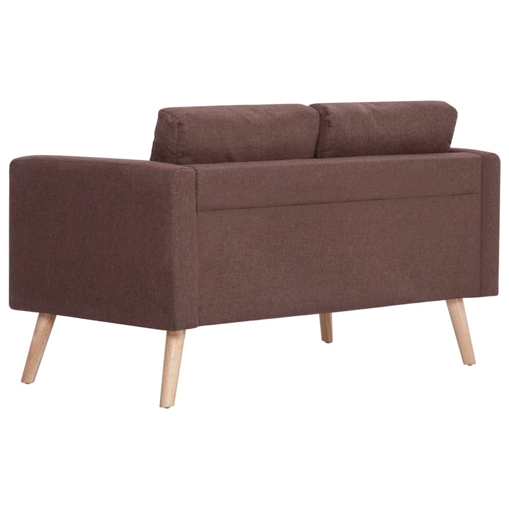 Tweezitsbank stof bruin MeubelReus