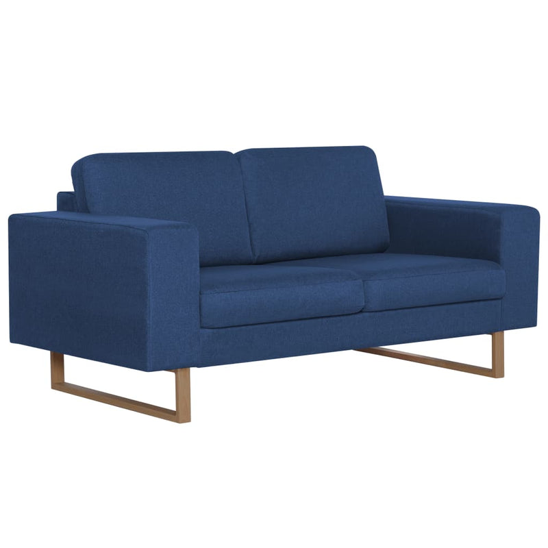 Tweezitsbank stof blauw MeubelReus