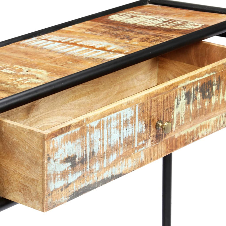 Wandtafel 118x30x75 cm massief gerecycled hout MeubelReus
