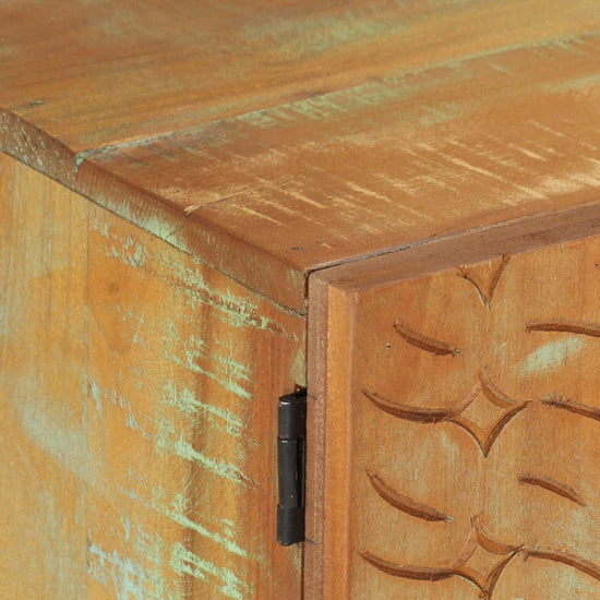 Tv-meubel handgesneden 120x30x40 cm massief gerecycled hout MeubelReus