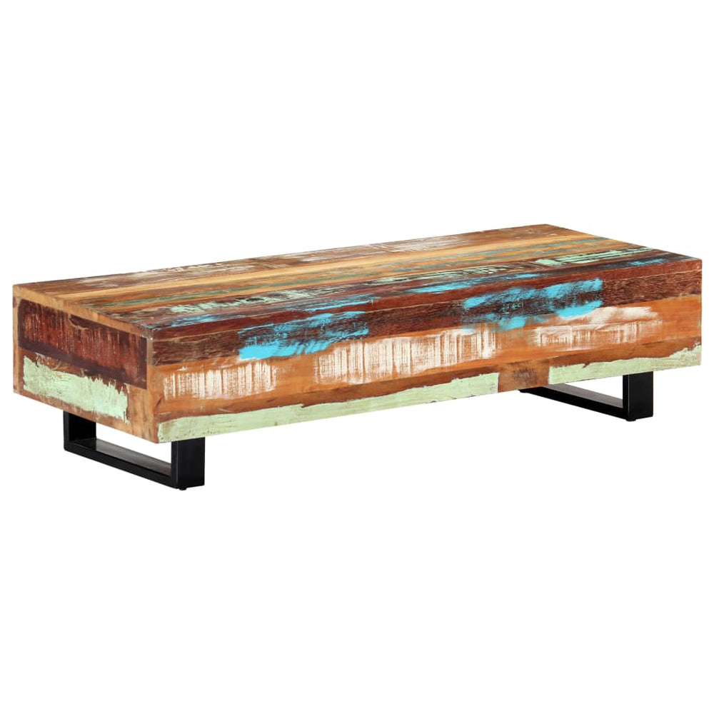 Salontafel 120x50x30 cm massief gerecycled hout en staal MeubelReus