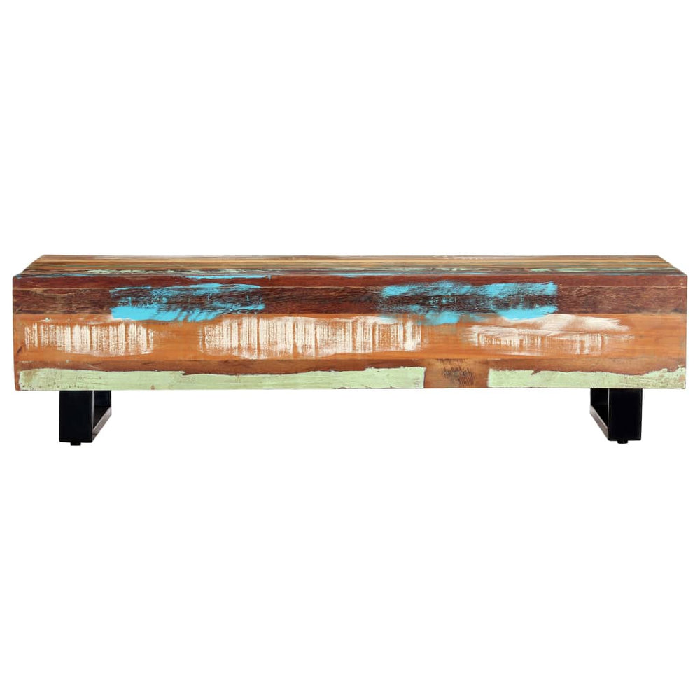 Salontafel 120x50x30 cm massief gerecycled hout en staal MeubelReus
