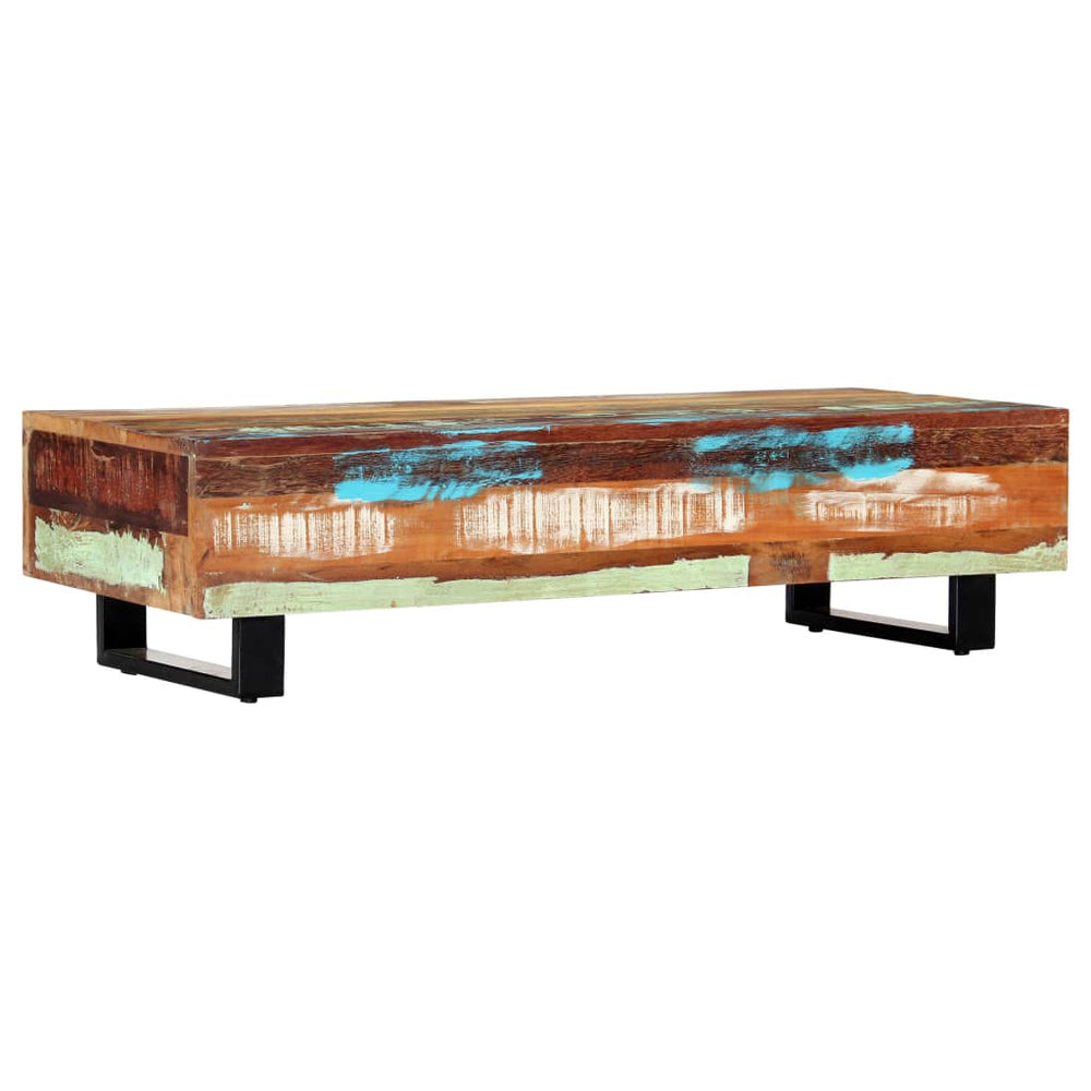 Salontafel 120x50x30 cm massief gerecycled hout en staal MeubelReus